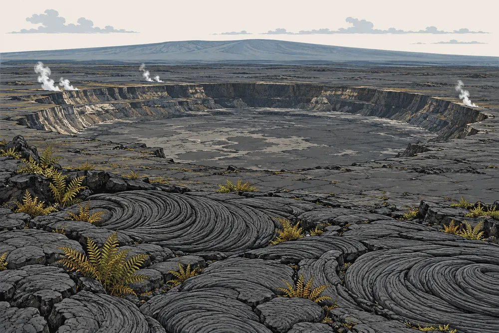 Kīlauea, gezeichnete Ansicht