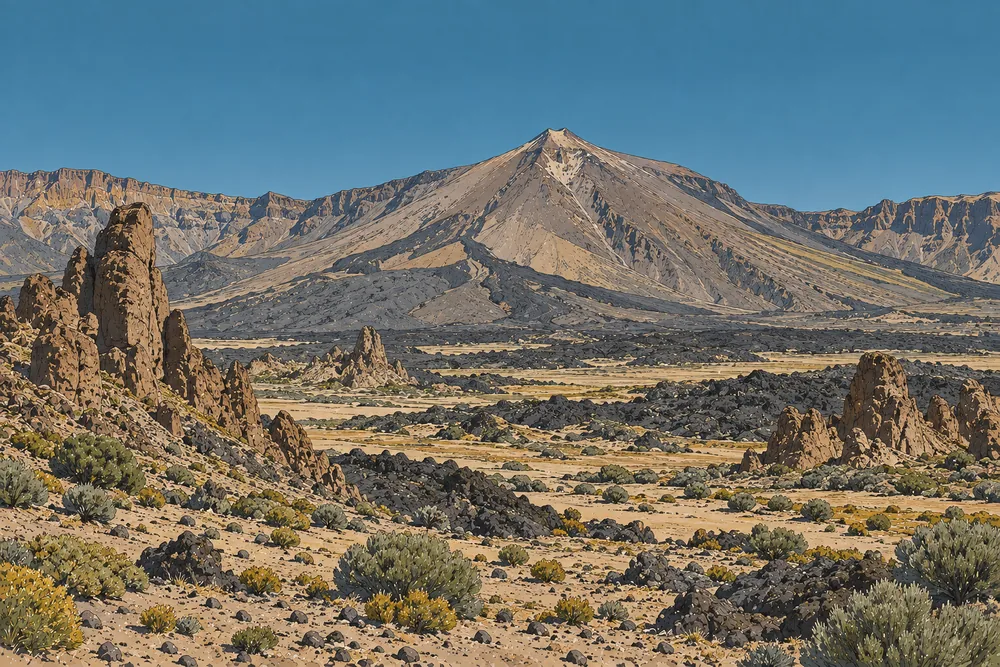 Tenerife, gezeichnete Ansicht
