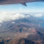 Vulkanlandschaft, Foto aus dem Flugzeug