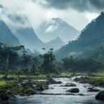 Vulkanlandschaft im indonesischen Regenwald
